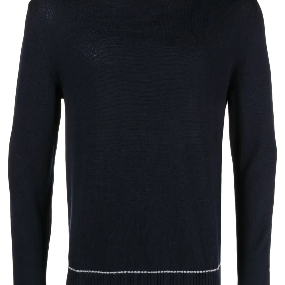 Шерстяная толстовка с отделкой в полоску