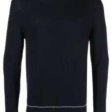 Шерстяная толстовка с отделкой в полоску