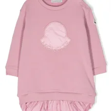 Платье с вышитым логотипом