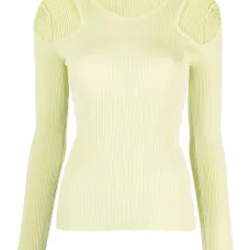 Свитер в рубчик с вырезом Свитер в рубчик с вырезом