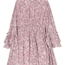 Расклешенное платье с цветочным принтом