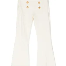 Расклешенные брюки с декоративными пуговицами