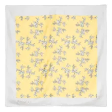 Floral-print silk scarf