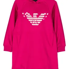 Платье-худи с логотипом