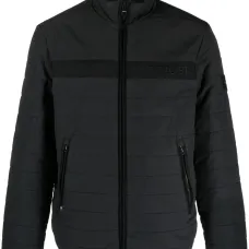 Пуховик с вышитым логотипом