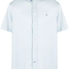 Поплиновая рубашка с вышитым логотипом