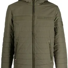 Пуховик с капюшоном и вышитым логотипом