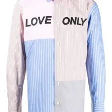 Рубашка в технике пэчворк с надписью