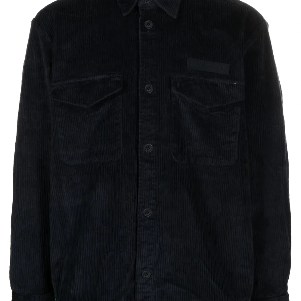 Вельветовая рубашка с логотипом