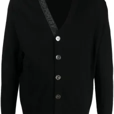 Кардиган с V-образным вырезом и логотипом