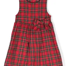 Расклешенное платье с бантом