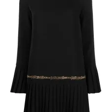 Платье мини с логотипом и заклепками Платье мини с логотипом и заклепками