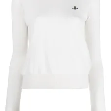 Джемпер из смеси кашемира и хлопка с вышивкой Orb