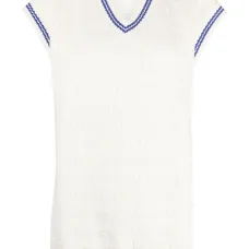 Топ без рукавов с отделкой в полоску