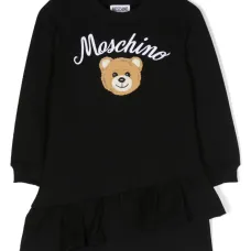 Платье с оборками и логотипом