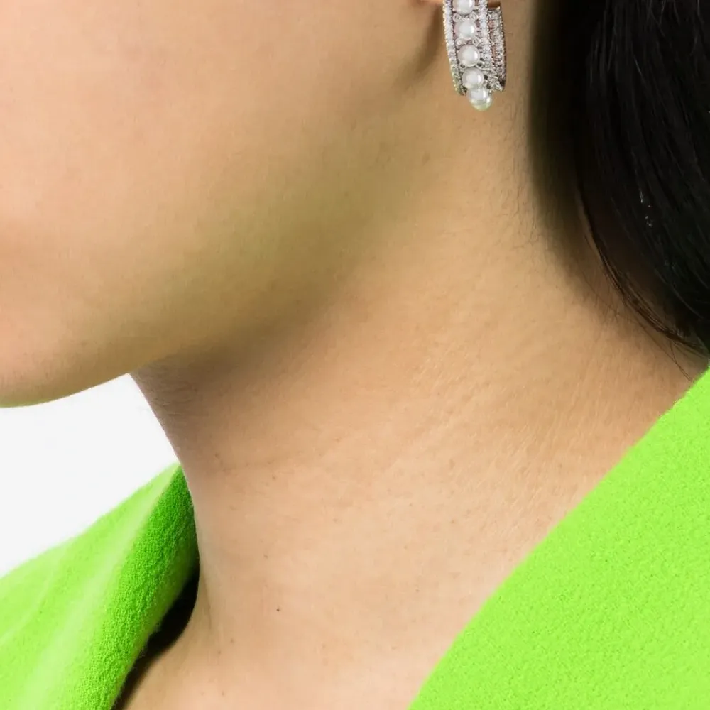 Серебряные серьги с жемчугом