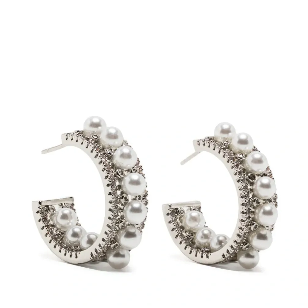 Серебряные серьги с жемчугом