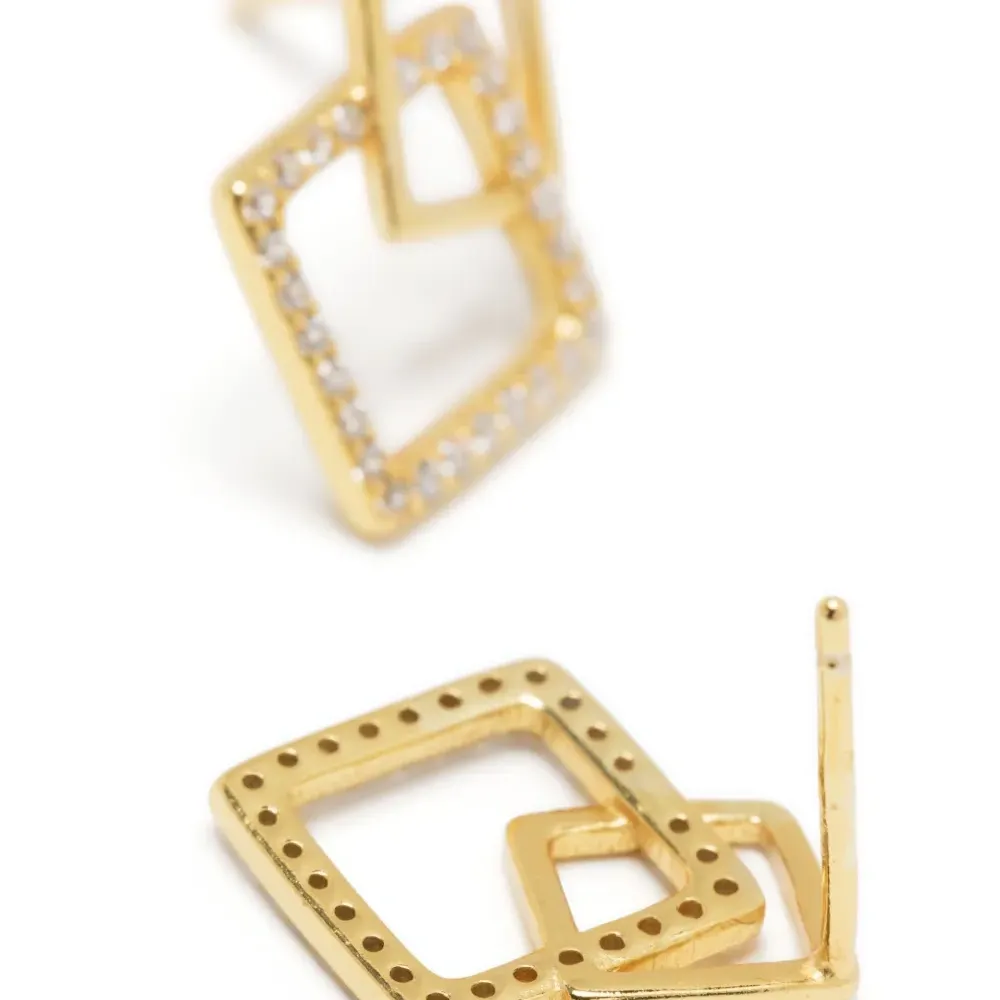 Серьги со стразами