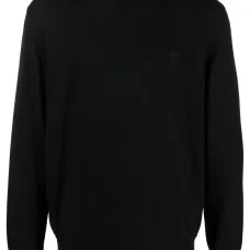 Джемпер с высоким воротником и вышитым логотипом