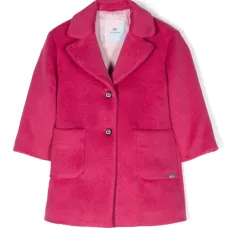 Однобортное пальто с логотипом