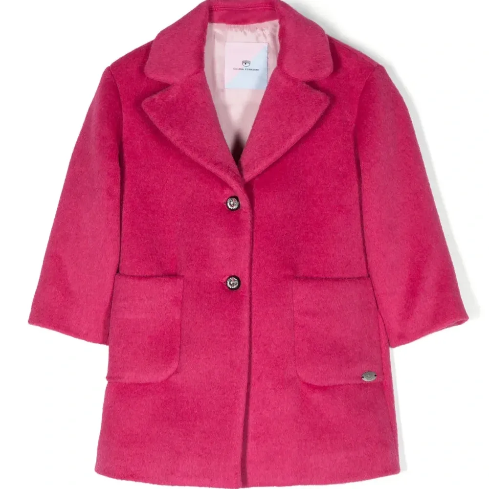 Однобортное пальто с логотипом Однобортное пальто с логотипом