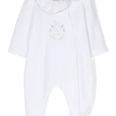 Пижама с оборками и вышитым логотипом