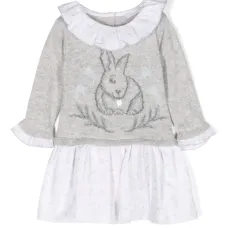 Многослойное платье вязки интарсия с узором Многослойное платье вязки интарсия с узором