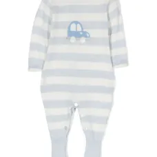 Полосатый комбинезон вязки интарсия