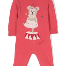 Ромпер вязки интарсия с вышитым логотипом