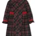 Двубортное платье в клетку тартан