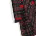 Двубортное платье в клетку тартан