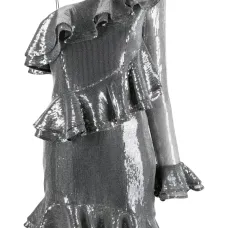 Платье на одно плечо с оборками