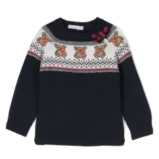 Джемпер вязки интарсия с бантом