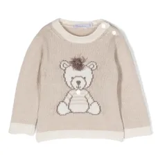 Джемпер вязки интарсия с вышивкой