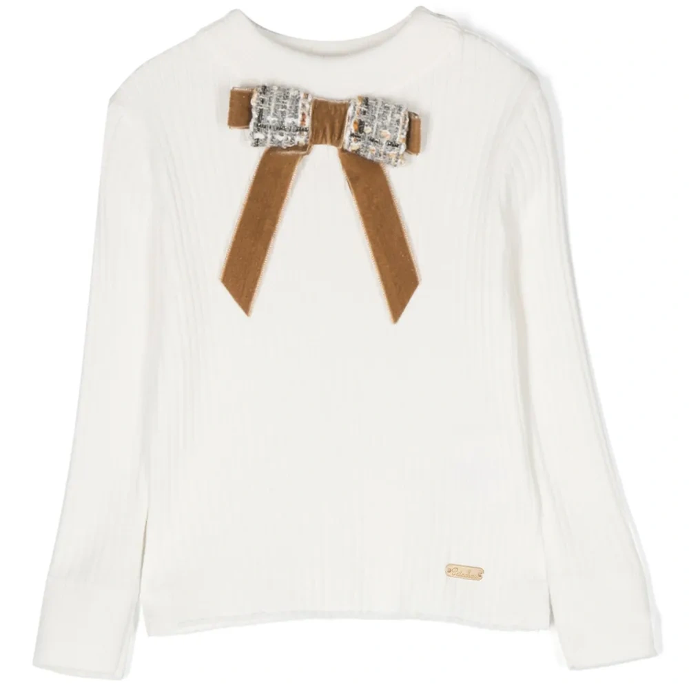 Толстовка в рубчик с бантом