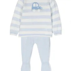 Комплект из топа и брюк вязки интарсия