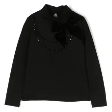 Блузка со стразами и бантом Блузка со стразами и бантом