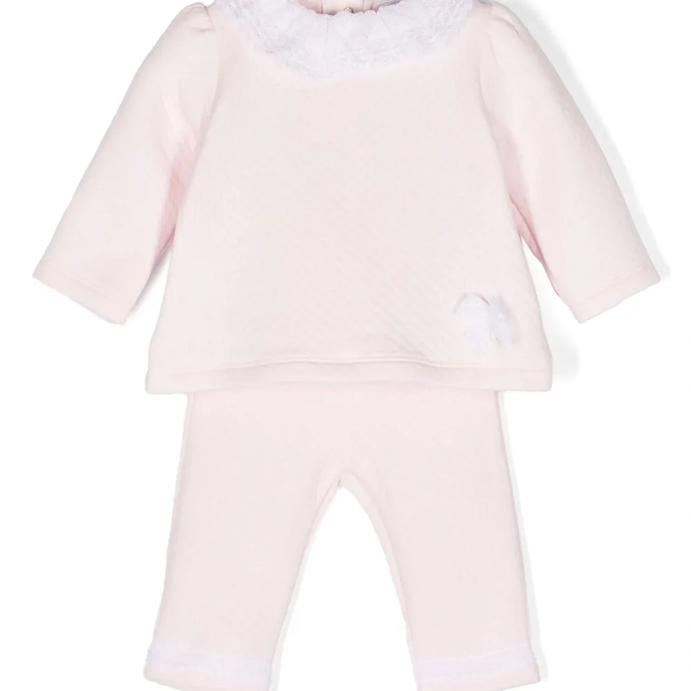 Комплект из топа и брюк с жаккардовым узором