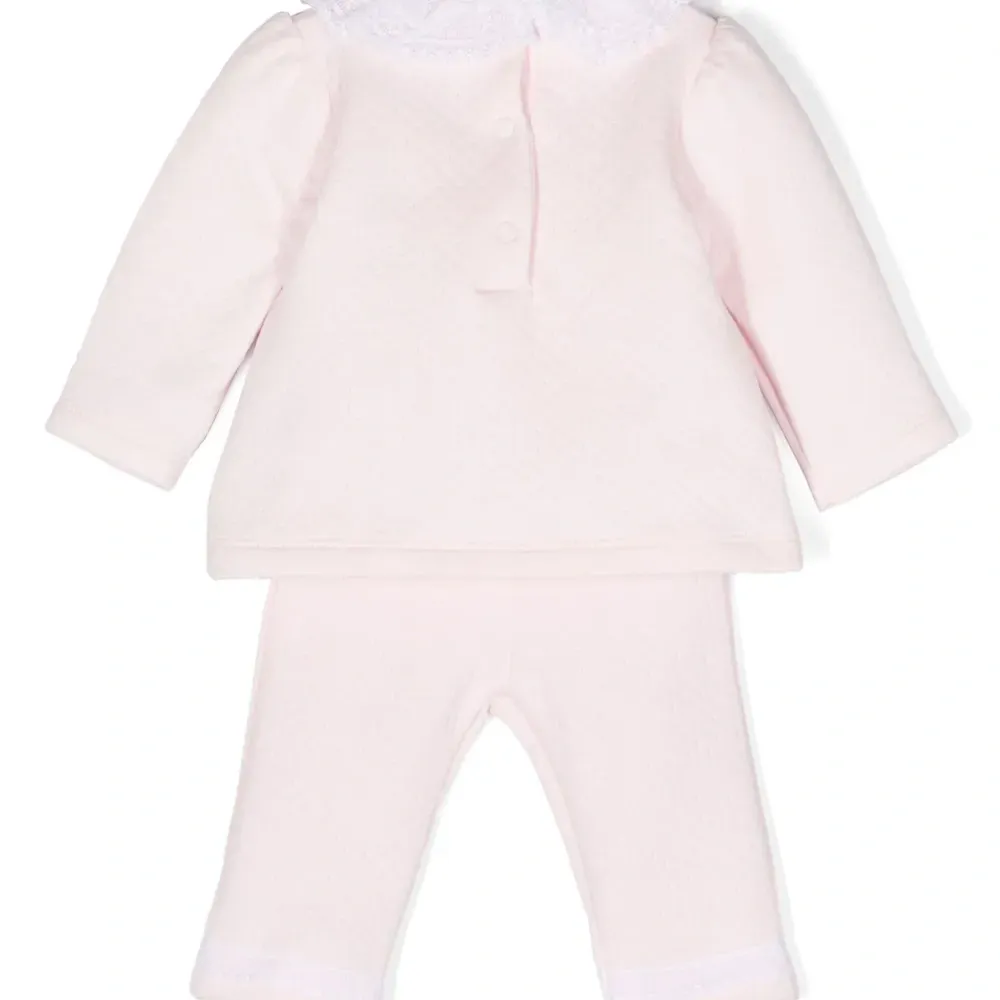 Комплект из топа и брюк с жаккардовым узором