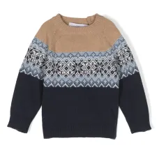 Джемпер вязки интарсия с узором