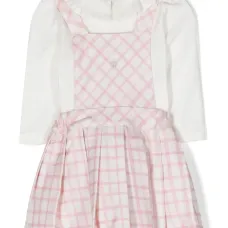 Комплект из блузки и сарафана в клетку
