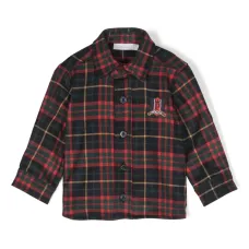 Клетчатая рубашка с нашивкой-логотипом