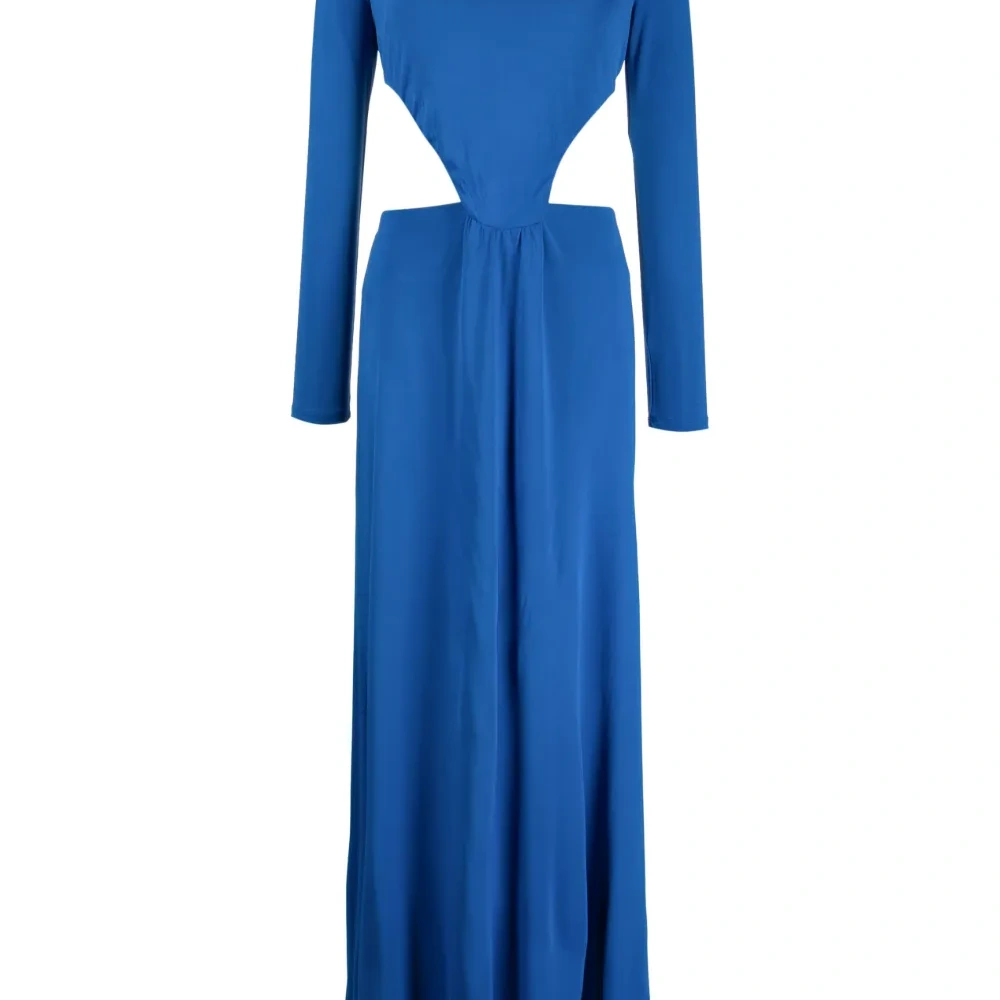 Платье макси с вырезами и драпировкой