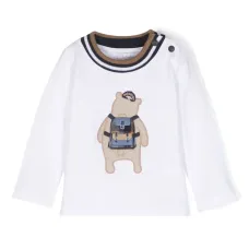 Футболка с длинными рукавами и принтом