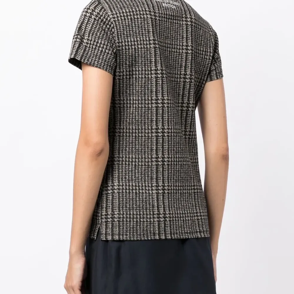 Клетчатая рубашка поло с нашивкой-логотипом