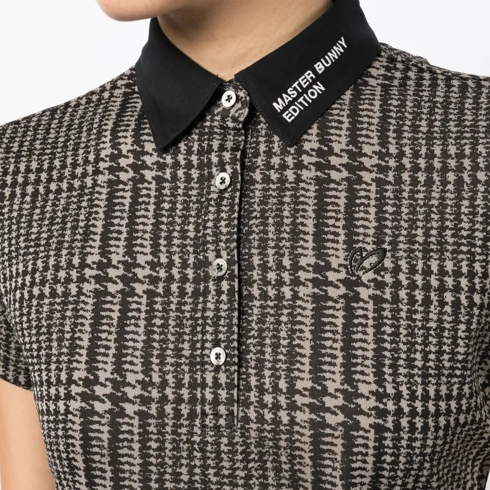 Клетчатая рубашка поло с нашивкой-логотипом