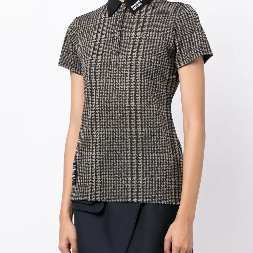 Клетчатая рубашка поло с нашивкой-логотипом