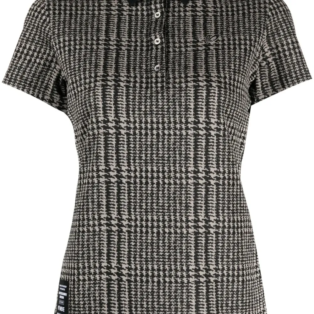 Клетчатая рубашка поло с нашивкой-логотипом