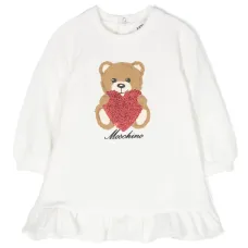 Платье с длинными рукавами и логотипом