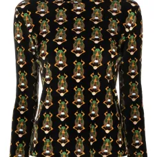 Бархатная футболка с узором Бархатная футболка с узором